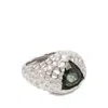Darkai Hammered-effect Trillion-cut Ring In Metallic