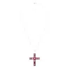 Darkai Cross-pendant Pearl Necklace In Metallic
