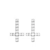Darkai Reversed Cross Stud Earrings In Silver