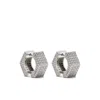 Darkai Bolt Small Hoop Earrings In Silver