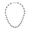 Darkai Stud Necklace In Silver/black