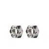 Darkai Camo Bolt Earrings In Silver/black