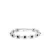 Darkai Mens  Studs 18ct White Gold-plated Brass And Stainless-steel Bracelet In Silver/black