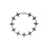 Darkai Clover Bracelet In Silver/black