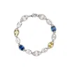 Darkai Anchor Bracelet In Silver/blue