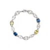 Darkai Anchor Bracelet In Silver/blue