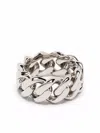 Darkai Curb-chain Ring In Grey