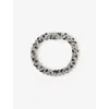 Darkai Mens White & Mix Camo 18ct White Gold-plated Stainless-steel And Pavé-stone Necklace