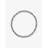 Darkai Mens White & Mix Camo 18ct White Gold-plated Stainless-steel And Pavé-stone Necklace
