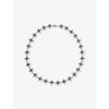 Darkai Mens  Clover 18ct White Gold-plated Brass And Stainless-steel Necklace In White & Black