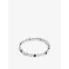 Darkai Mens  Mixed Feelings 18ct White Gold-plated Brass And Stainless-steel Bracelet In White & Black