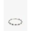 Darkai Mens  Studs 18ct White Gold-plated Brass And Stainless-steel Bracelet In White & Black