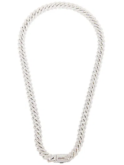 Darkai Mini Prong Pave Necklace Accessories In White