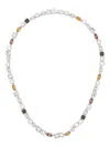 Darkai Mixed Stones Necklace In Silver