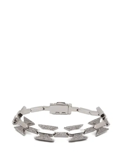 Darkai Razor Crystal-embellished Wire Bracelet In Silver