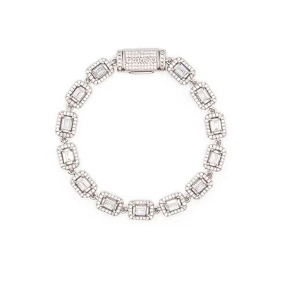 Darkai Tennis Baguette Bracelet In Silver