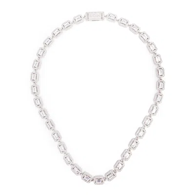 Darkai Tennis Baguette Necklace In Multi