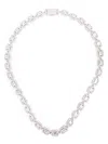 Darkai Tennis Baguette Necklace In Silver