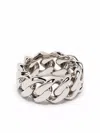 Darkai Curb-chain Ring In Grey