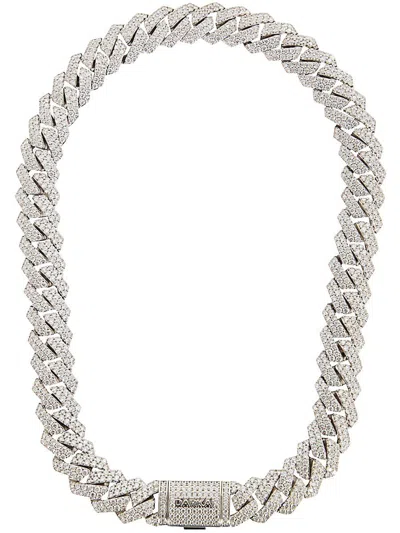 Darkai White Prong Pave Necklace Accessories