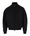 Darkpark Wool Bomber Jacket In Black