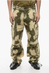 Darkpark Acid-wash Effect Cargo Pants