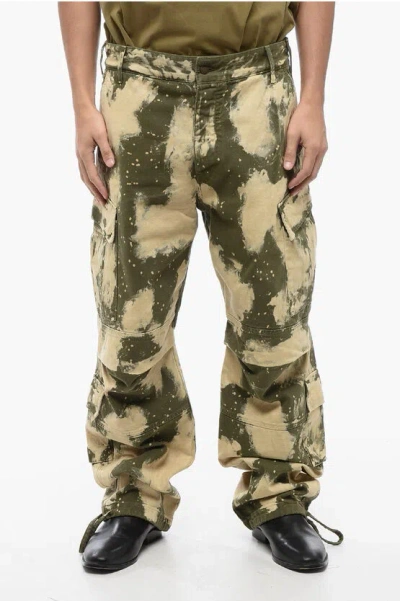 Darkpark Acid-wash Effect Cargo Pants