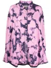 Darkpark Oversized Fluid Shirt 'jaqueline' In Rosa