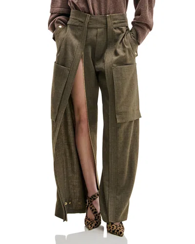 Darkpark Adriana Zip Leg Cargo Pants In Green
