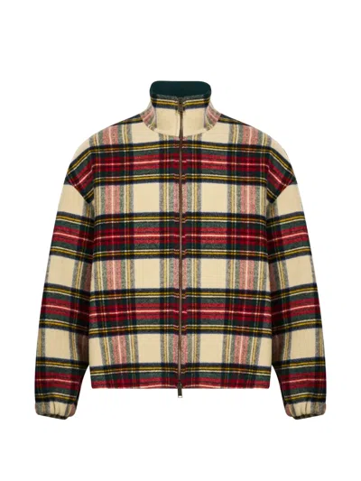 DARKPARK AJ TARTAN-PATTERN CHECKED ZIP-UP JACKET