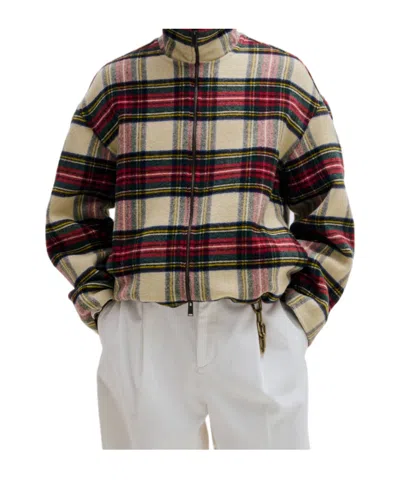 Darkpark Aj - Wool Tartan Check Jacket In Multi