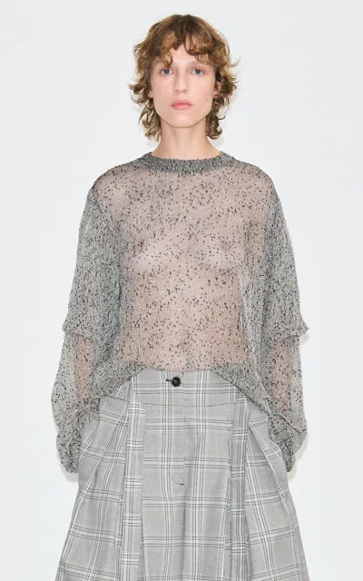 Darkpark Andie Relaxed Knit Top In Gray