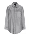 Darkpark Denim-effect Collared Shirt In Gray