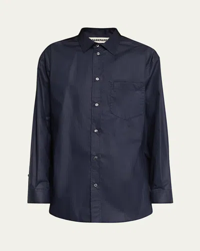 Darkpark Anne Long-sleeve Poplin Shirt In Blue