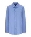 Darkpark Cotton Pocket Shirt In Blue