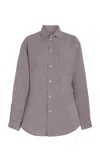 Darkpark Anne Tailored Poplin Shirt In Grey