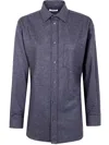 Darkpark "anne" Wool Tailored Shirt In Gray