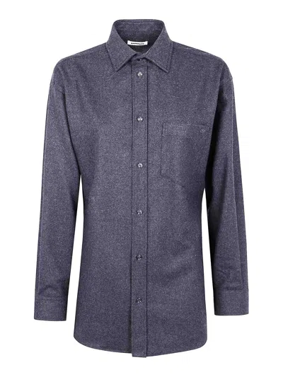Darkpark Anne Wool Tailored Shirt In Blue