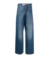 Darkpark Blue Asymmetrical Wide Leg Jeans Ines In Blue