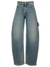 Darkpark Denim Trousers With Belt Loops In Blue