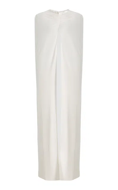 Darkpark Auroroa Cotton Jersey Long Cape In White
