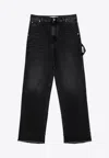Darkpark Basic Wide-leg Jeans In Black