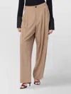 Darkpark Beige Trousers Chain Side Draping In Brown