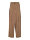 Darkpark Beige Trousers With Side Chain Detail In Nude