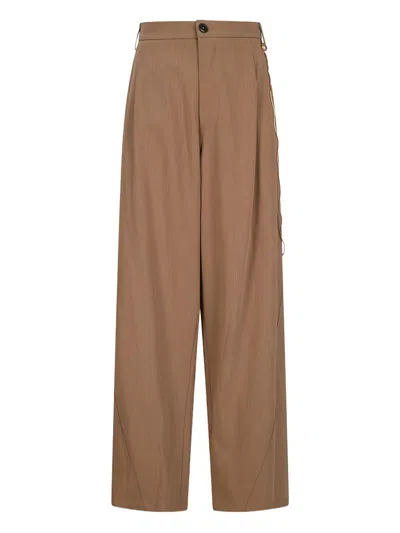DARKPARK BEIGE TROUSERS WITH SIDE DETAIL DARKPARK