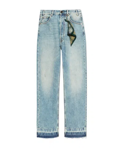 Darkpark Belt Loop Denim Trousers In Blue