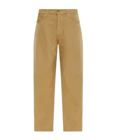 Darkpark Belt Loop Denim Trousers In Brown