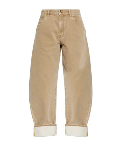 Darkpark Belt Loop Denim Trousers In Nude