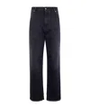 Darkpark Loose Fit Denim Trousers With Belt Detail In Black