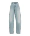 Darkpark Denim Trousers With Belt Loops In Gray